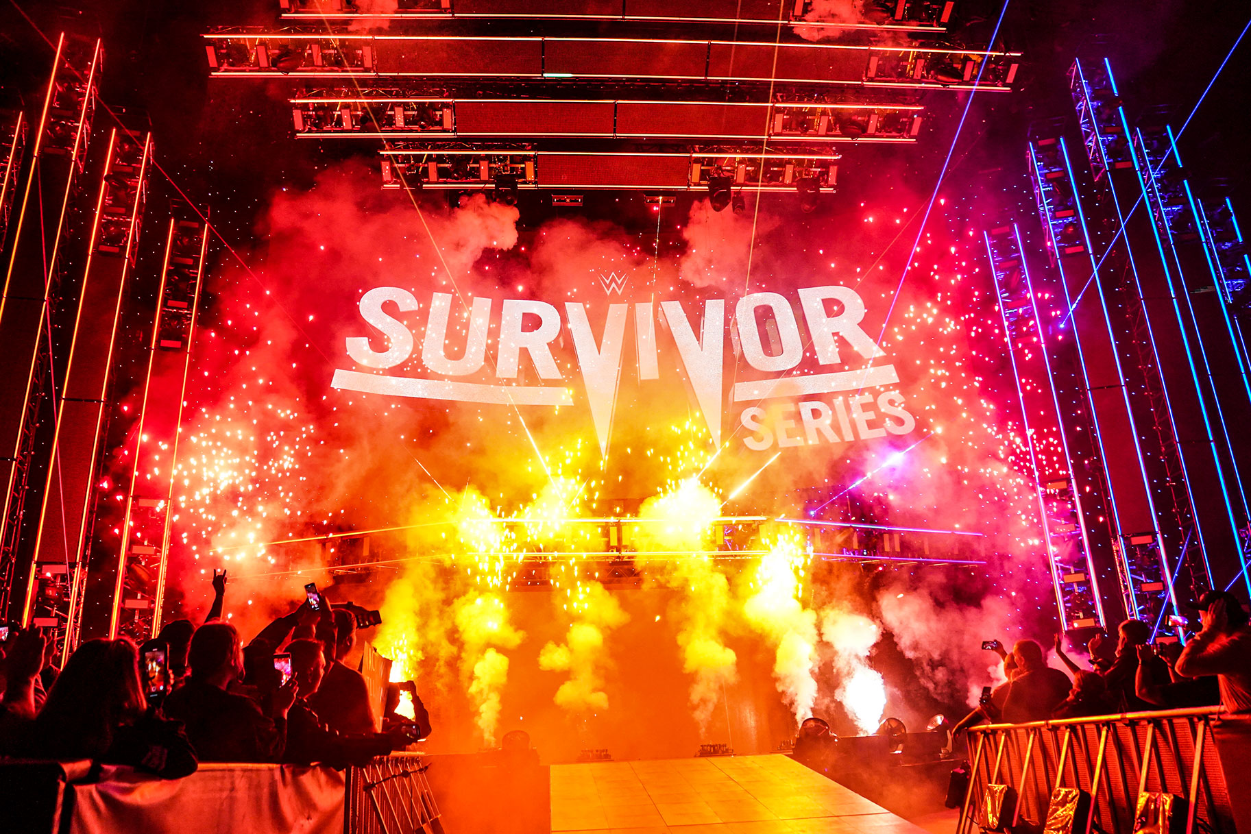 Becky Lynch makes her way to the ring to battle in the 'War Games' match at  WWE's 'Survivor Series', Chicago-Illinois, Fall 2023…
