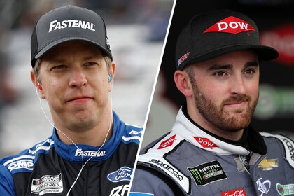 Split image of Austin Dillon and Brad Keselowski