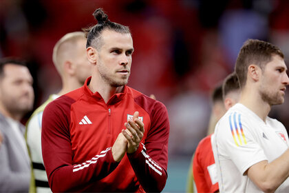 Gareth Bale of Wales disappointed during the World Cup match between Wales v England