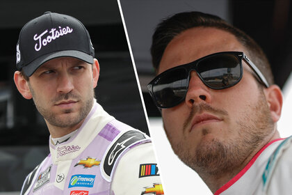 split image of Daniel Suarez and Alex Bowman