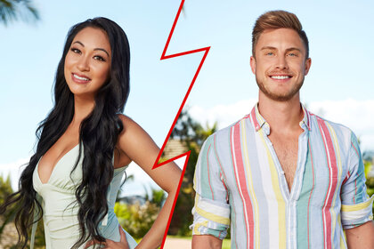 Split image of Iris and Luke from Season 4 of Temptation Island