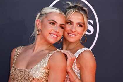 Hanna Cavinder and Haley Cavinder at The 2023 ESPYS held at Dolby Theatre on July 12, 2023