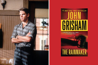 Split of Matt Damon in the film The Rainmaker and the novel by John Grisham