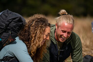 Paulina and Creighton share a laugh in Race to Survive: New Zealand