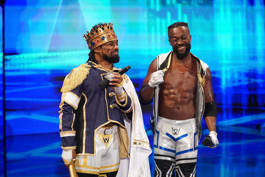 New Day walks to the ring